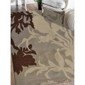 Glitzy Rugs 6 x 6 ft. Hand Tufted Wool Square Floral Area RugGrey & White UBSK00511T1431C3